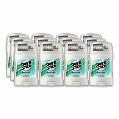 COLGATE-PALMOLIVE SpeedStick, DEODORANT, REGULAR SCENT, 1.8 OZ, WHITE, 12PK 94020